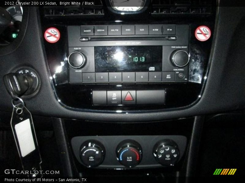 Bright White / Black 2012 Chrysler 200 LX Sedan