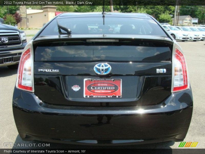 Black / Dark Gray 2012 Toyota Prius 3rd Gen Two Hybrid