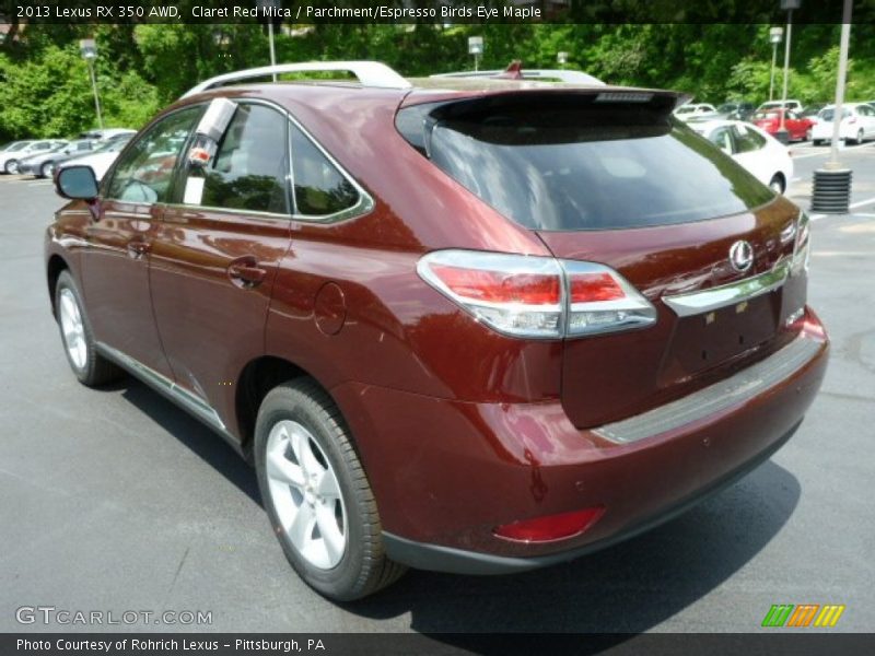 Claret Red Mica / Parchment/Espresso Birds Eye Maple 2013 Lexus RX 350 AWD