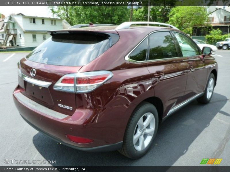 Claret Red Mica / Parchment/Espresso Birds Eye Maple 2013 Lexus RX 350 AWD