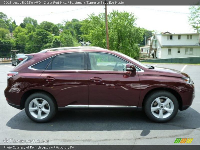 Claret Red Mica / Parchment/Espresso Birds Eye Maple 2013 Lexus RX 350 AWD