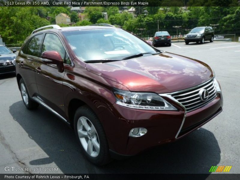 Claret Red Mica / Parchment/Espresso Birds Eye Maple 2013 Lexus RX 350 AWD