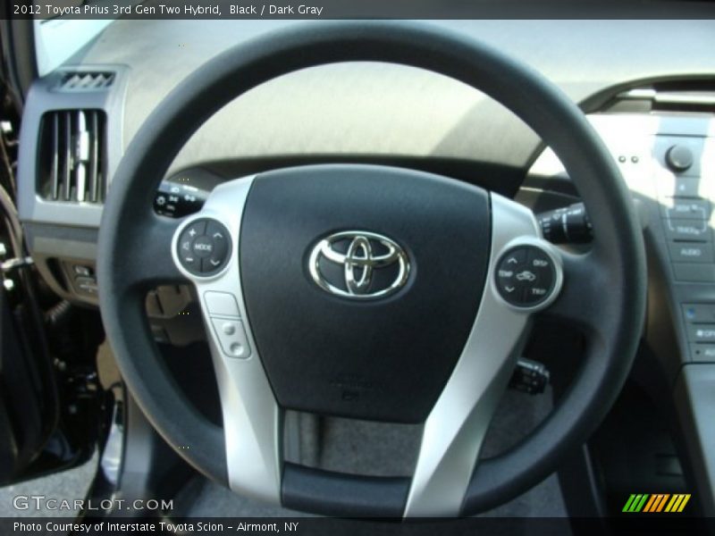 Black / Dark Gray 2012 Toyota Prius 3rd Gen Two Hybrid