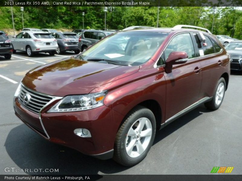 Claret Red Mica / Parchment/Espresso Birds Eye Maple 2013 Lexus RX 350 AWD