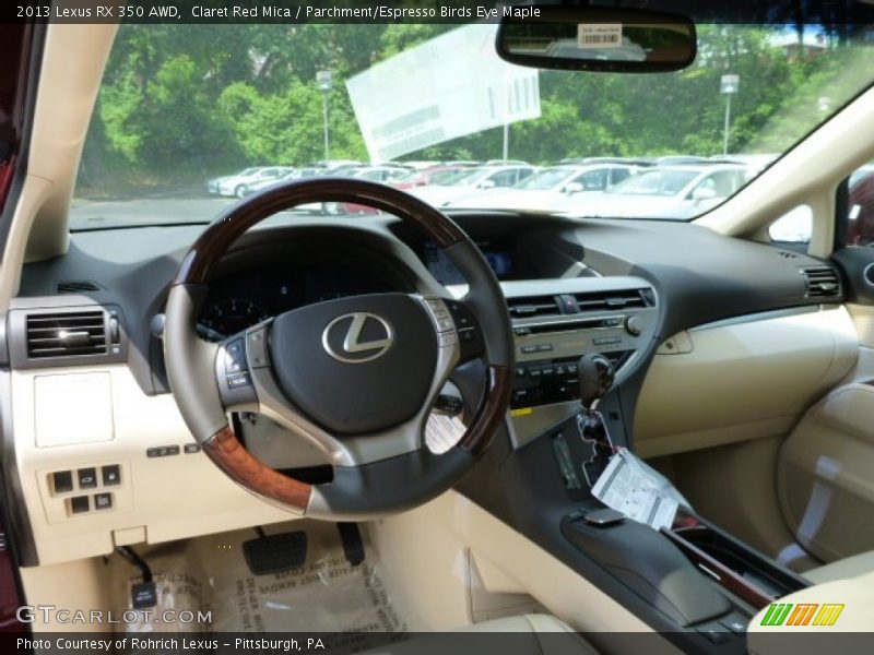 Claret Red Mica / Parchment/Espresso Birds Eye Maple 2013 Lexus RX 350 AWD