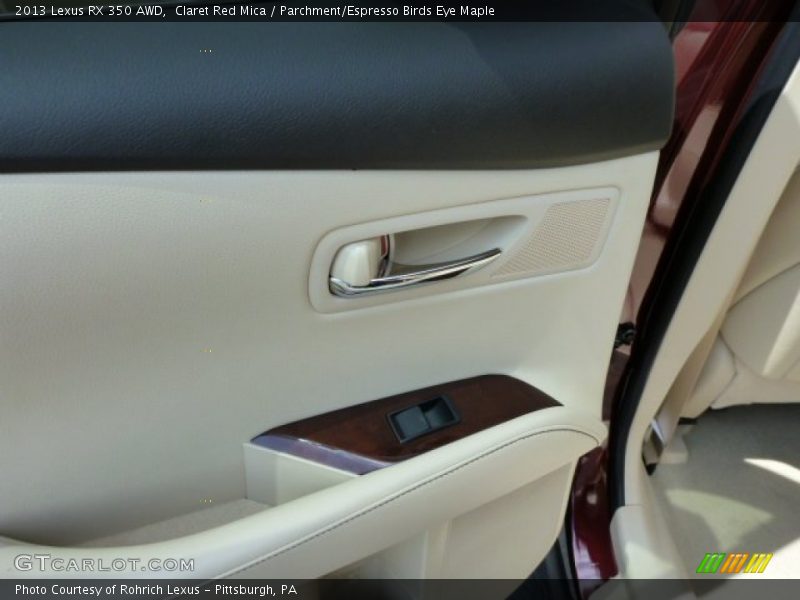 Claret Red Mica / Parchment/Espresso Birds Eye Maple 2013 Lexus RX 350 AWD