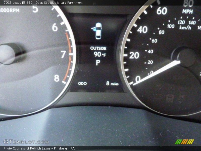 Deep Sea Blue Mica / Parchment 2013 Lexus ES 350