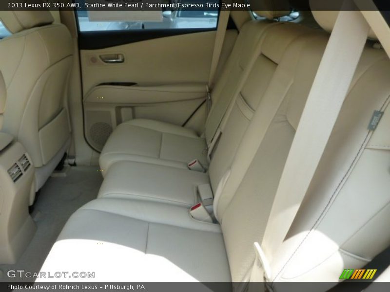 Starfire White Pearl / Parchment/Espresso Birds Eye Maple 2013 Lexus RX 350 AWD