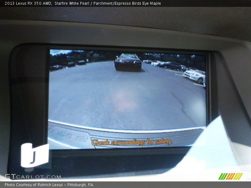 Starfire White Pearl / Parchment/Espresso Birds Eye Maple 2013 Lexus RX 350 AWD