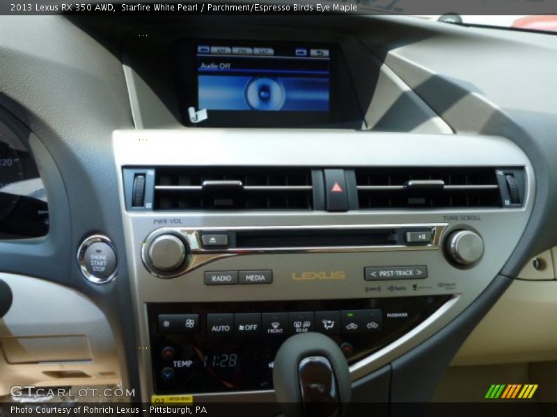 Starfire White Pearl / Parchment/Espresso Birds Eye Maple 2013 Lexus RX 350 AWD