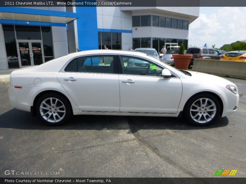 White Diamond Tricoat / Cocoa/Cashmere 2011 Chevrolet Malibu LTZ