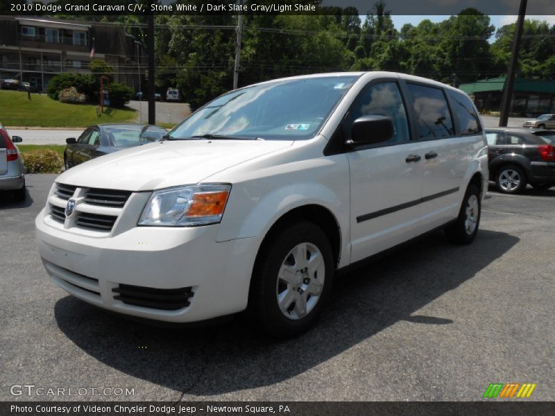 Stone White / Dark Slate Gray/Light Shale 2010 Dodge Grand Caravan C/V