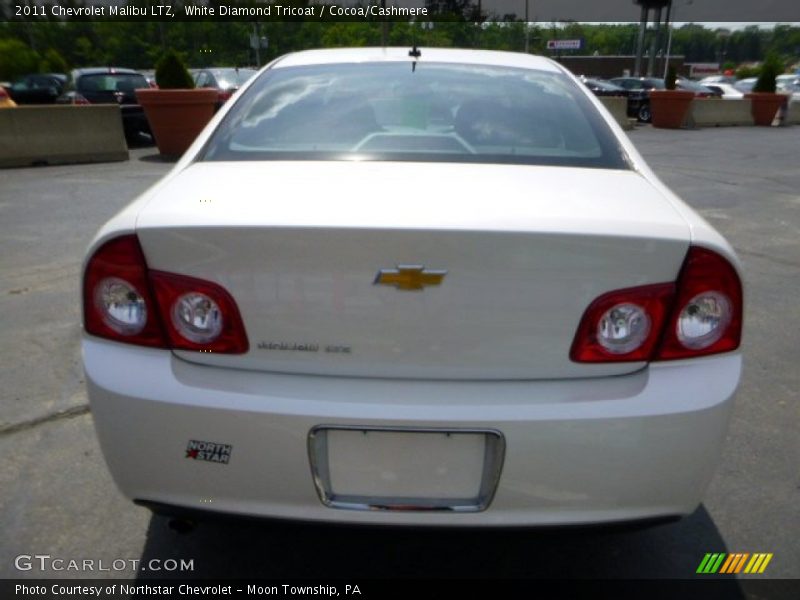 White Diamond Tricoat / Cocoa/Cashmere 2011 Chevrolet Malibu LTZ