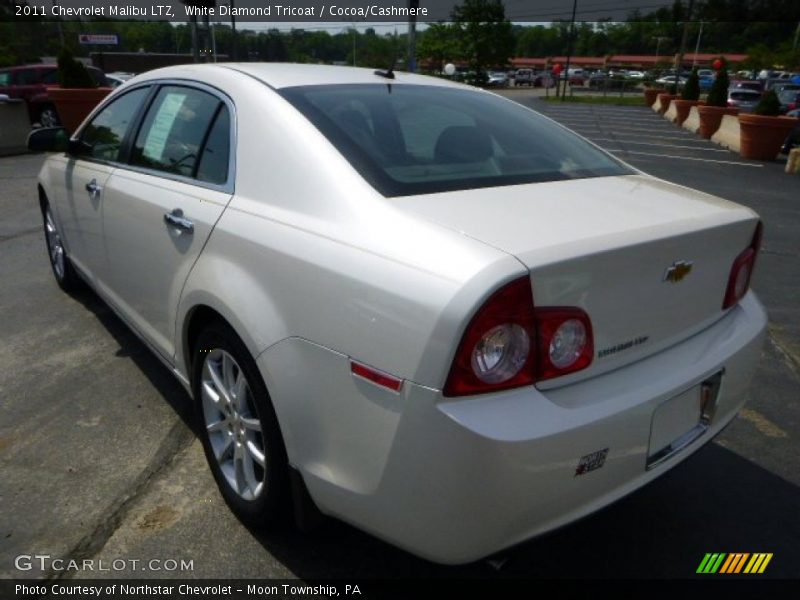 White Diamond Tricoat / Cocoa/Cashmere 2011 Chevrolet Malibu LTZ