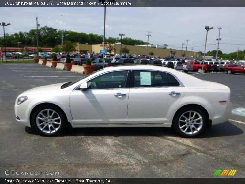 White Diamond Tricoat / Cocoa/Cashmere 2011 Chevrolet Malibu LTZ