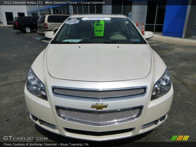 White Diamond Tricoat / Cocoa/Cashmere 2011 Chevrolet Malibu LTZ