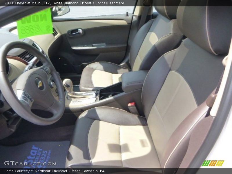 White Diamond Tricoat / Cocoa/Cashmere 2011 Chevrolet Malibu LTZ