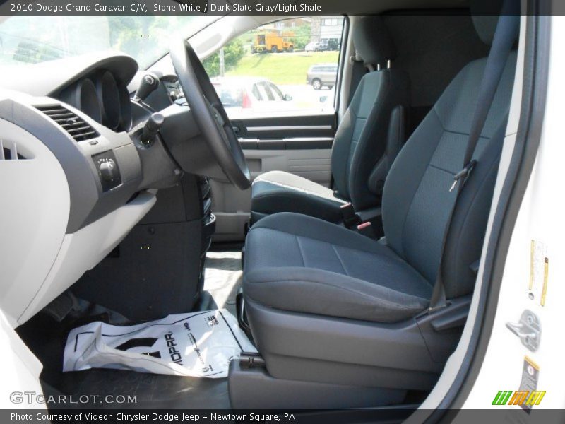 Stone White / Dark Slate Gray/Light Shale 2010 Dodge Grand Caravan C/V
