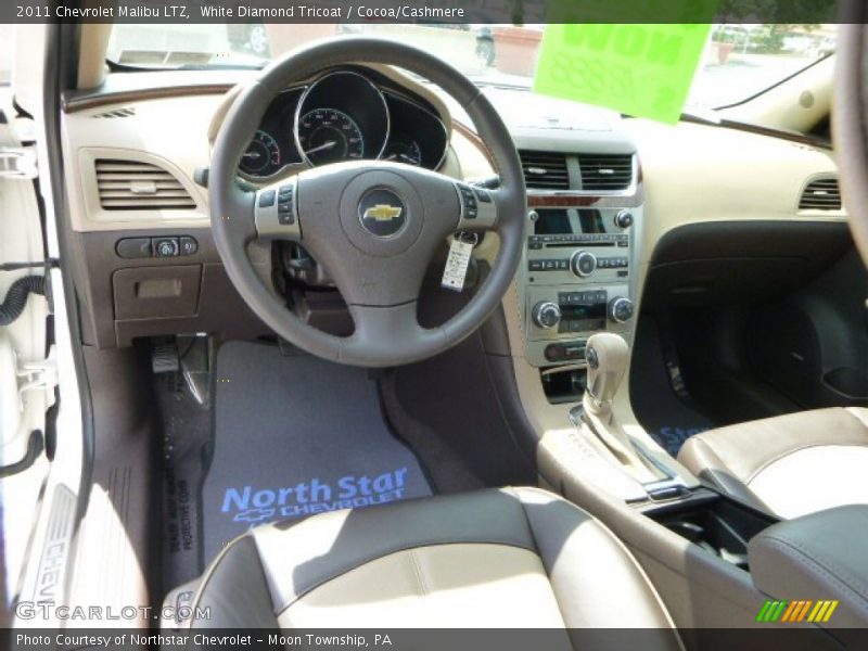 White Diamond Tricoat / Cocoa/Cashmere 2011 Chevrolet Malibu LTZ