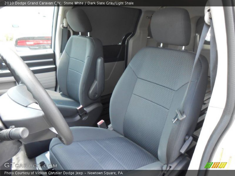 Stone White / Dark Slate Gray/Light Shale 2010 Dodge Grand Caravan C/V