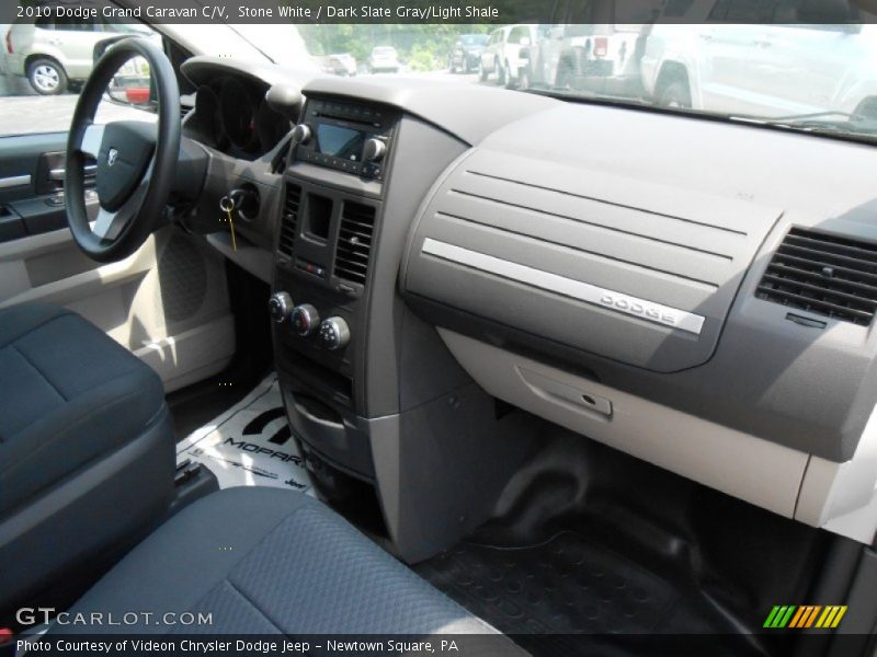 Stone White / Dark Slate Gray/Light Shale 2010 Dodge Grand Caravan C/V