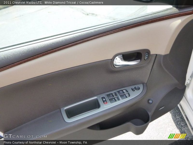 White Diamond Tricoat / Cocoa/Cashmere 2011 Chevrolet Malibu LTZ