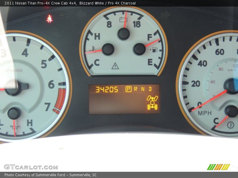 Blizzard White / Pro 4X Charcoal 2011 Nissan Titan Pro-4X Crew Cab 4x4