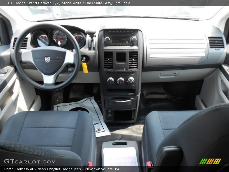Stone White / Dark Slate Gray/Light Shale 2010 Dodge Grand Caravan C/V