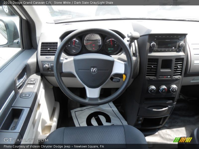 Stone White / Dark Slate Gray/Light Shale 2010 Dodge Grand Caravan C/V