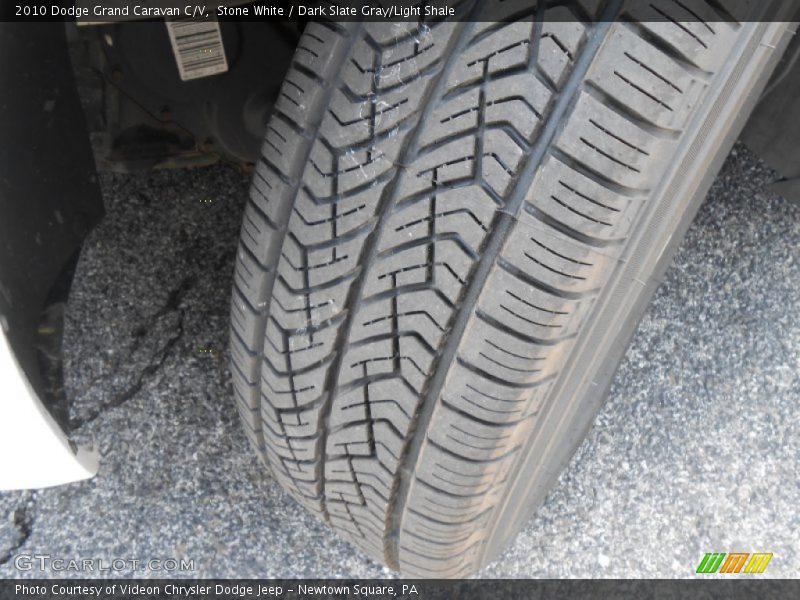 Stone White / Dark Slate Gray/Light Shale 2010 Dodge Grand Caravan C/V