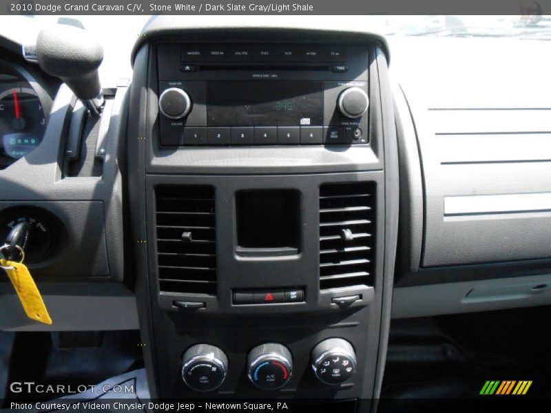 Stone White / Dark Slate Gray/Light Shale 2010 Dodge Grand Caravan C/V