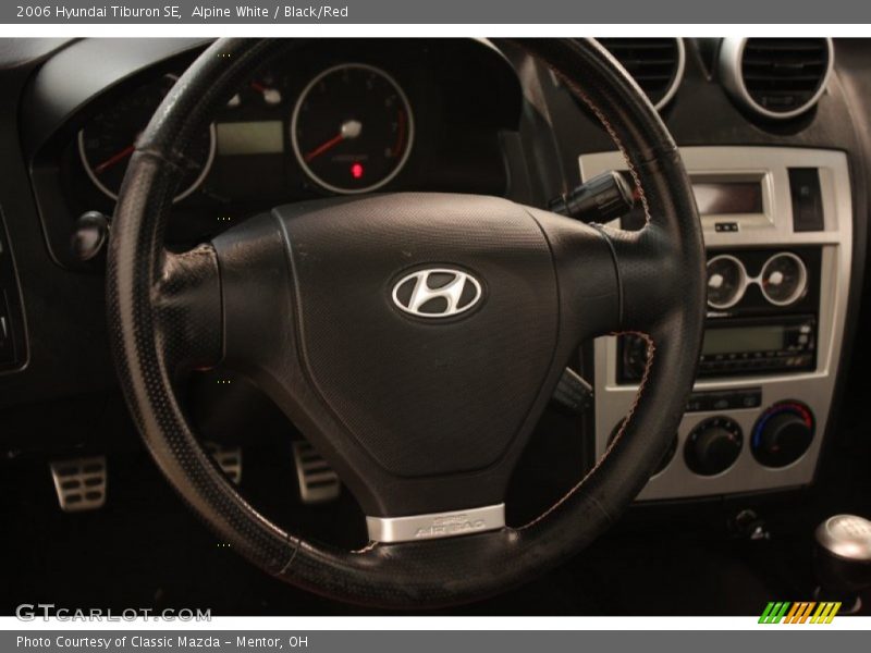 Alpine White / Black/Red 2006 Hyundai Tiburon SE