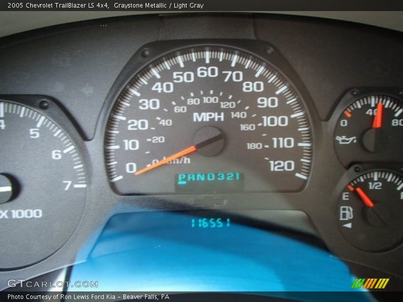 Graystone Metallic / Light Gray 2005 Chevrolet TrailBlazer LS 4x4