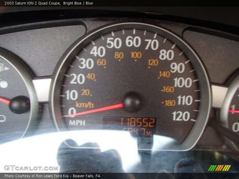 Bright Blue / Blue 2003 Saturn ION 2 Quad Coupe