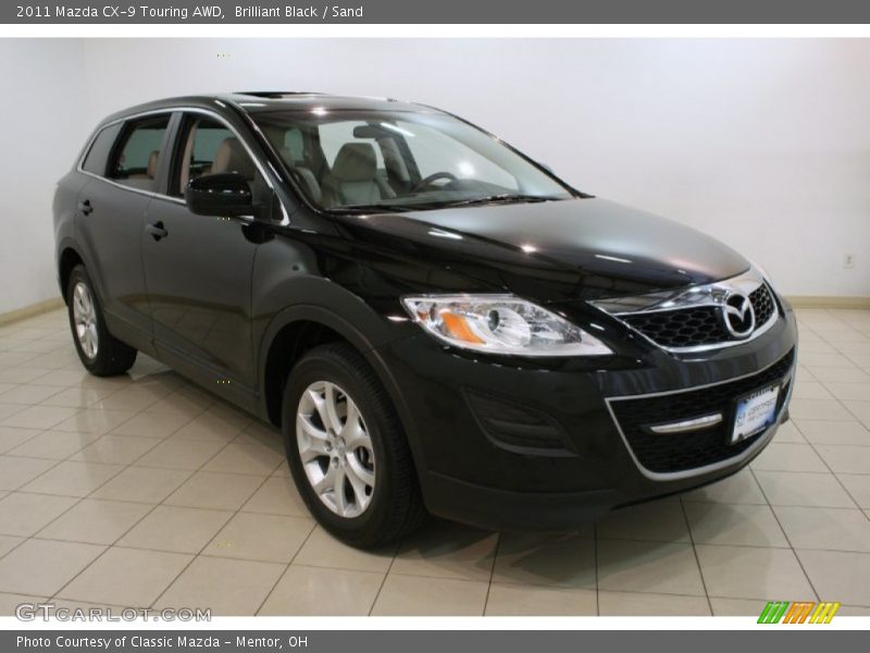 Brilliant Black / Sand 2011 Mazda CX-9 Touring AWD