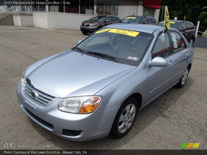 Ice Blue / Gray 2007 Kia Spectra EX Sedan