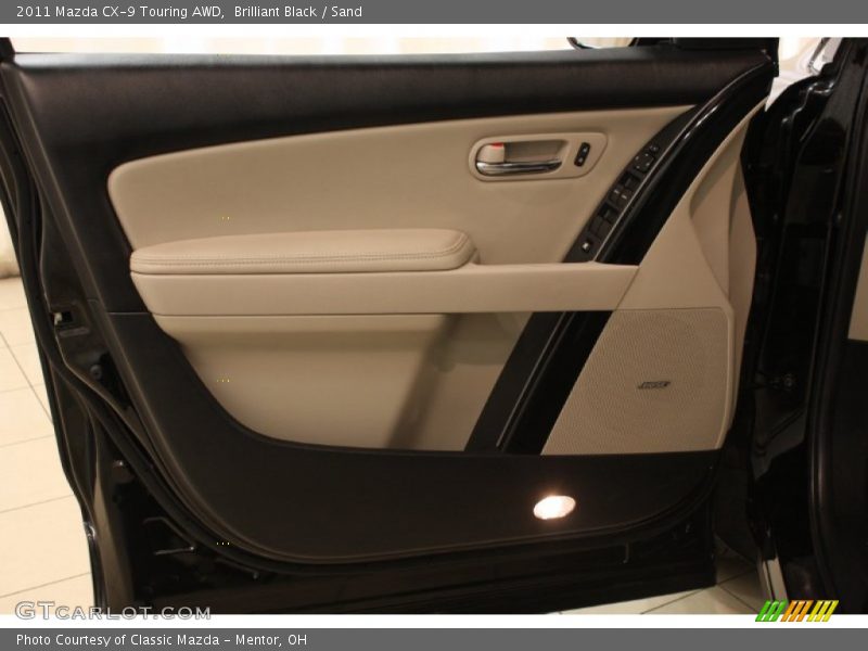Brilliant Black / Sand 2011 Mazda CX-9 Touring AWD