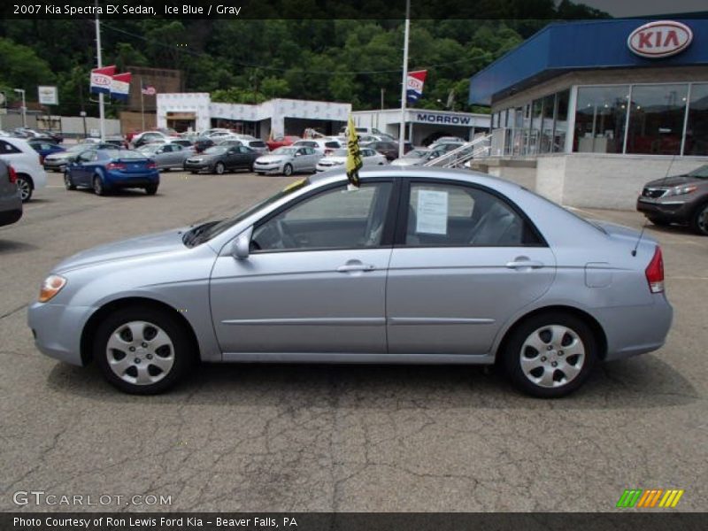 Ice Blue / Gray 2007 Kia Spectra EX Sedan