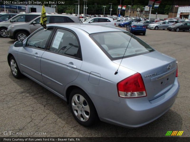 Ice Blue / Gray 2007 Kia Spectra EX Sedan