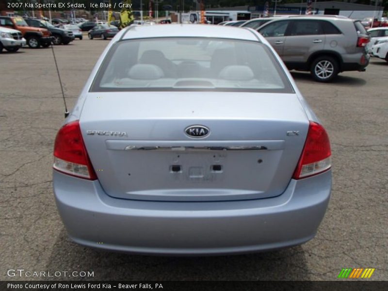 Ice Blue / Gray 2007 Kia Spectra EX Sedan