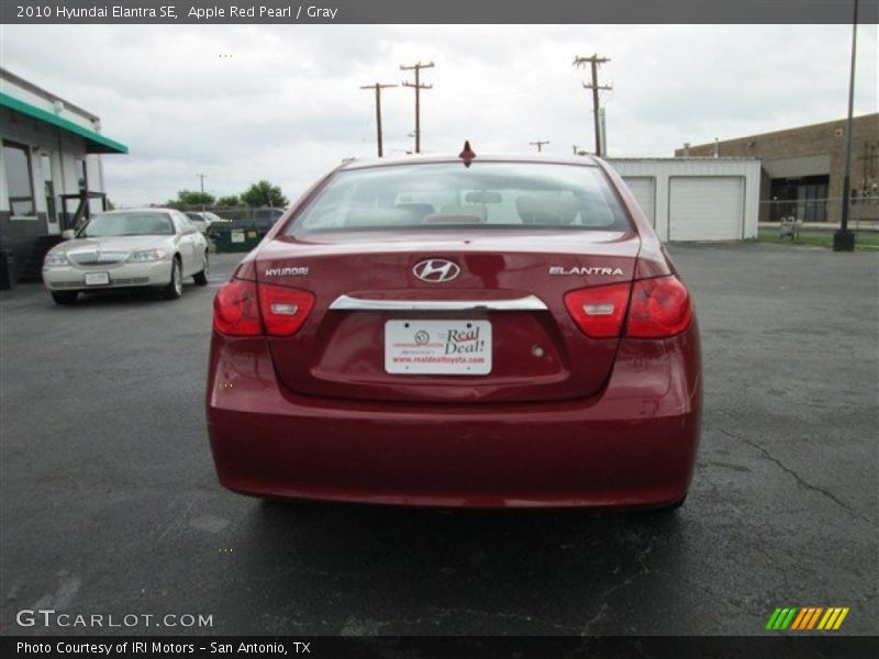 Apple Red Pearl / Gray 2010 Hyundai Elantra SE