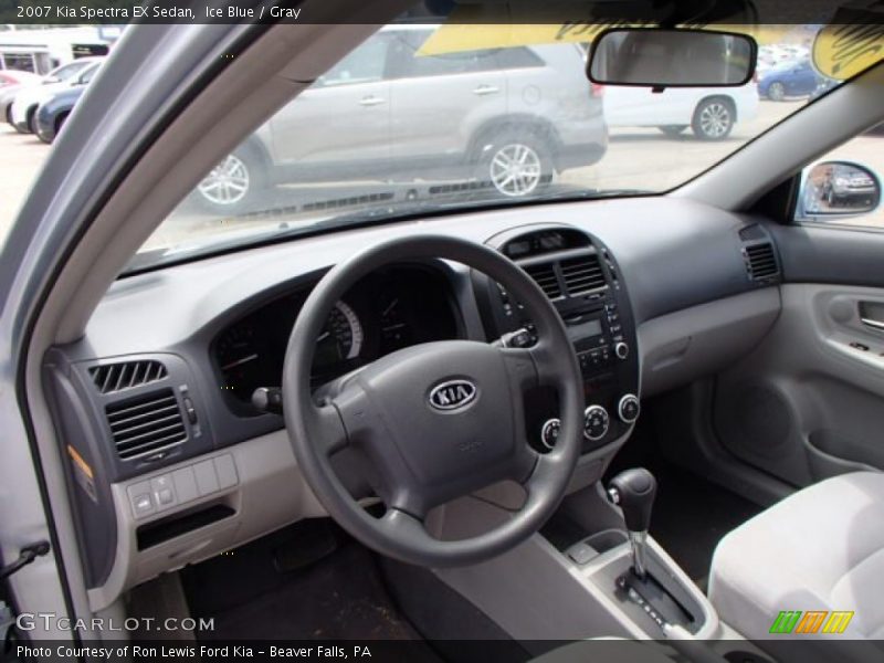 Ice Blue / Gray 2007 Kia Spectra EX Sedan