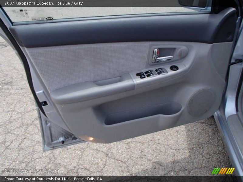 Ice Blue / Gray 2007 Kia Spectra EX Sedan