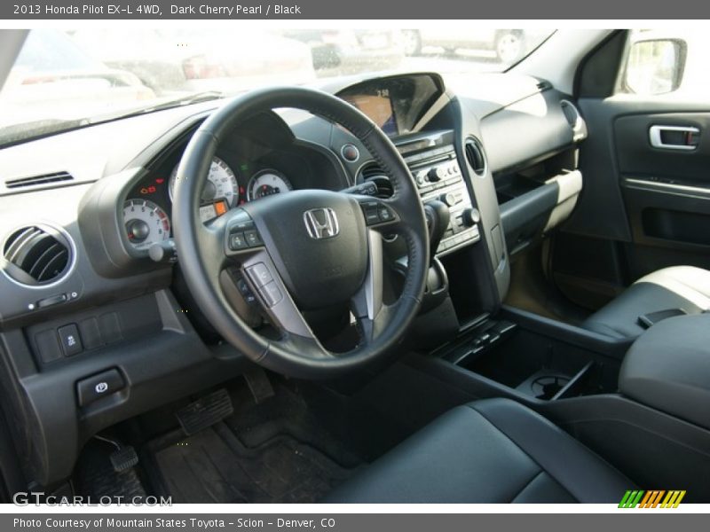 Dark Cherry Pearl / Black 2013 Honda Pilot EX-L 4WD