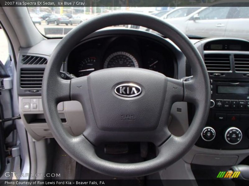 Ice Blue / Gray 2007 Kia Spectra EX Sedan