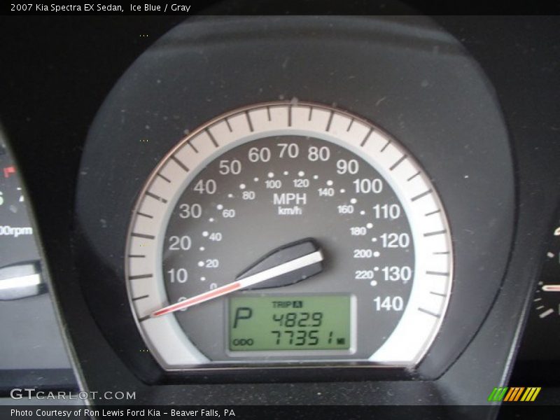 Ice Blue / Gray 2007 Kia Spectra EX Sedan