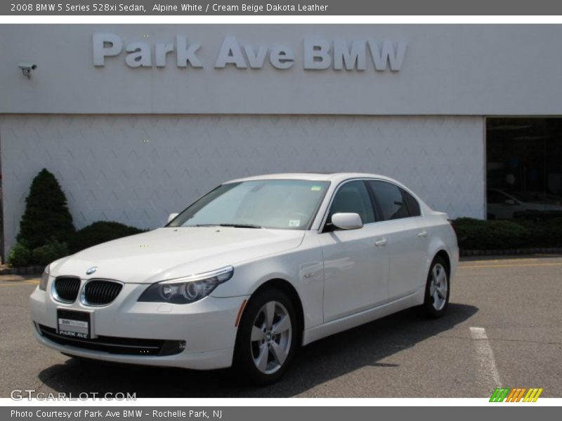 Alpine White / Cream Beige Dakota Leather 2008 BMW 5 Series 528xi Sedan