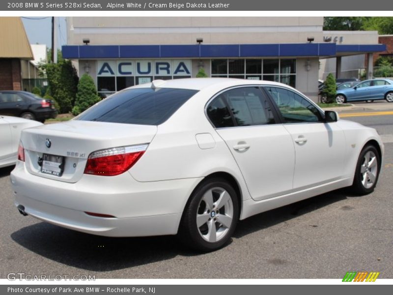 Alpine White / Cream Beige Dakota Leather 2008 BMW 5 Series 528xi Sedan