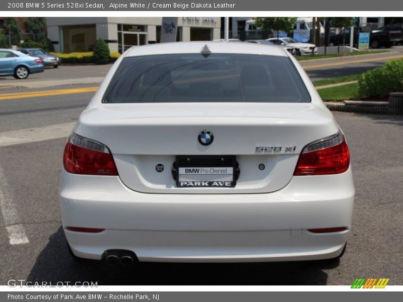 Alpine White / Cream Beige Dakota Leather 2008 BMW 5 Series 528xi Sedan