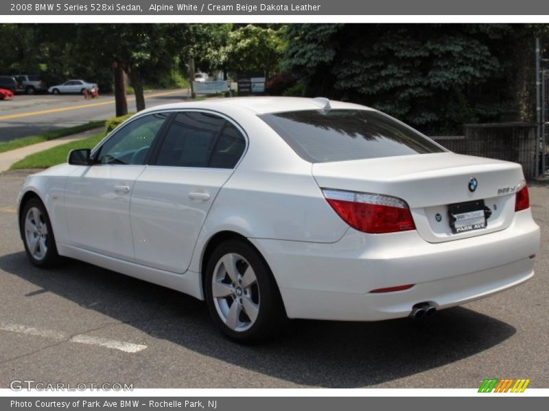 Alpine White / Cream Beige Dakota Leather 2008 BMW 5 Series 528xi Sedan